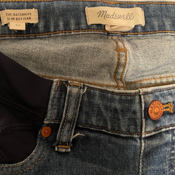 Madewell Maternity side panel slim boyjean sz 26 - Picture 7 of 7